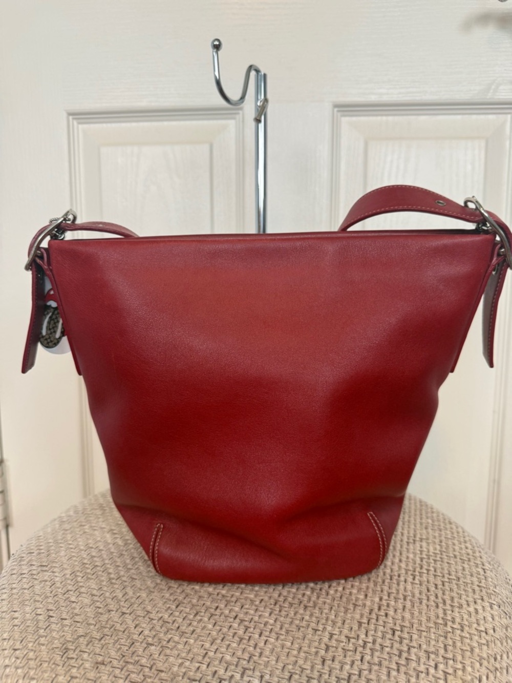 COACH LEGACY SOHO 2002 RED LEATHER BAG #9186 - Picture 7 of 17